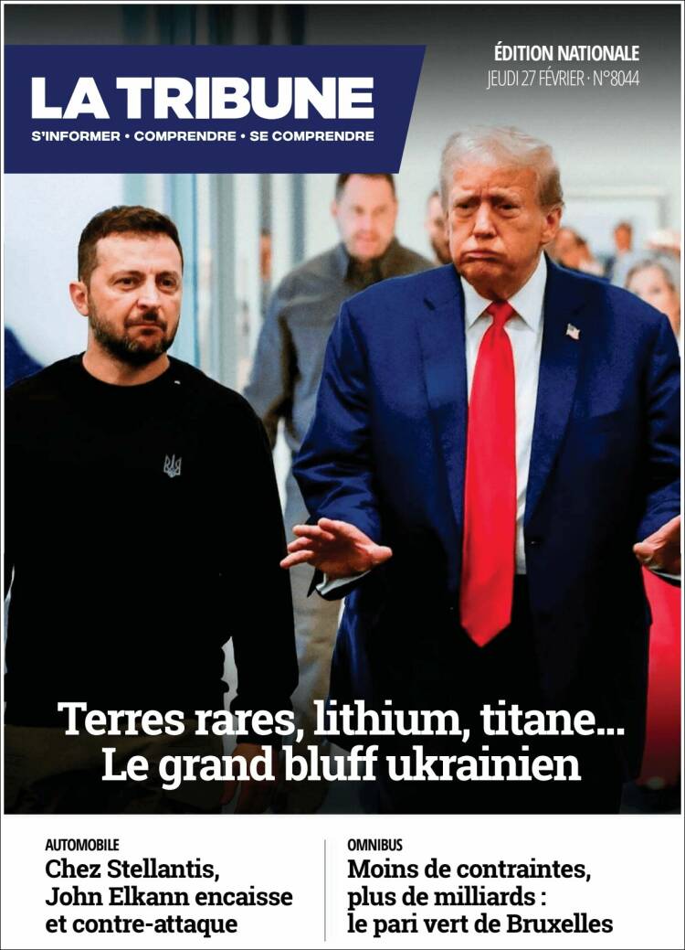 Portada de La Tribune (Francia)