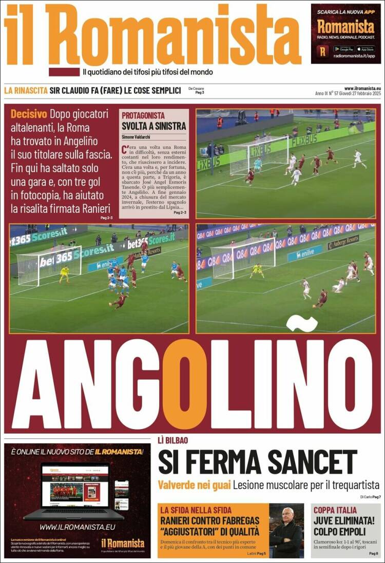 Portada de Romanista (Italia)