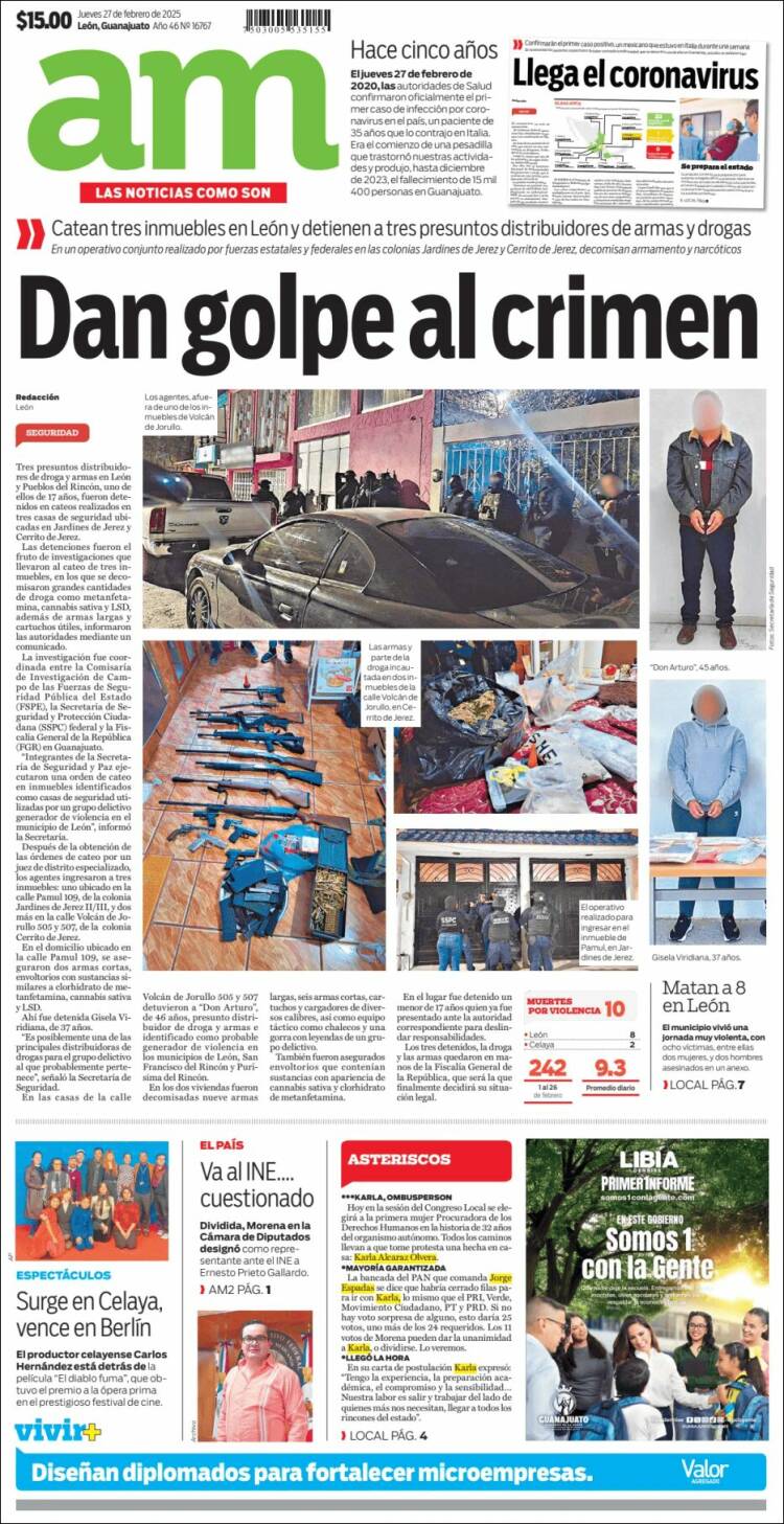 Portada de Al Día A.M. (México)
