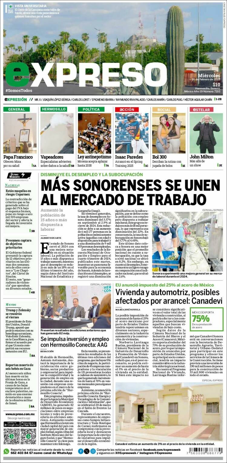 Portada de Expreso (México)