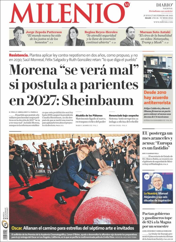 Portada de Milenio (México)