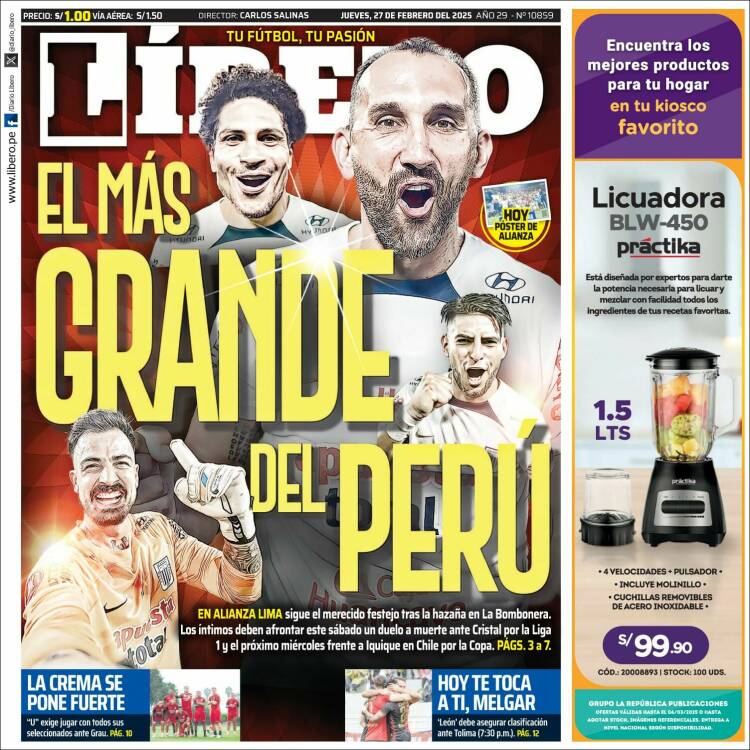 Portada de Líbero (Per&uacute;)