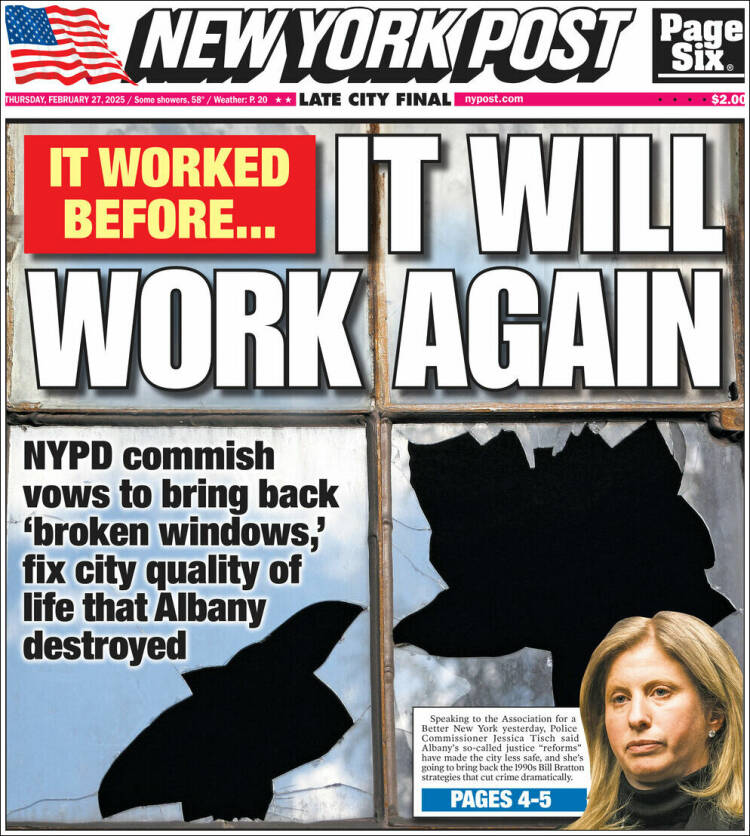 Portada de New York Post (USA)