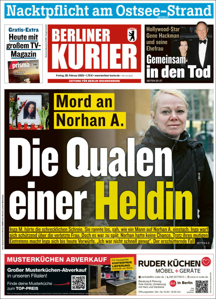 Portada de Berliner Kurier - Startseite BK (Alemania)