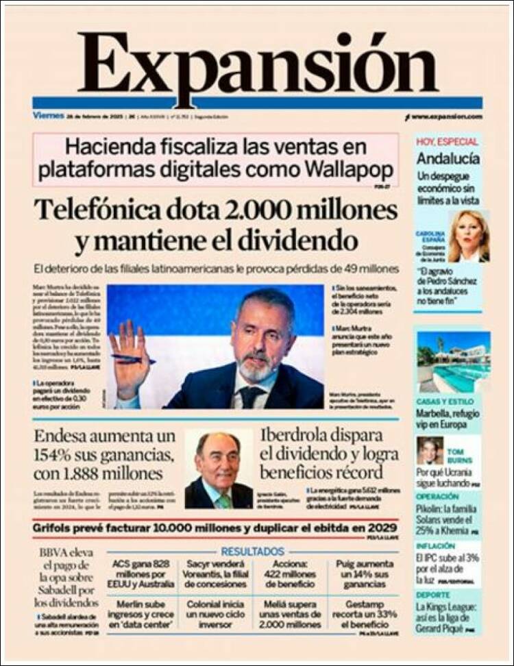 Portada de Expansión (España)