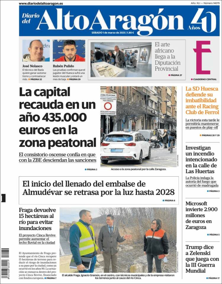 Portada de Diario del AltoAragón (España)