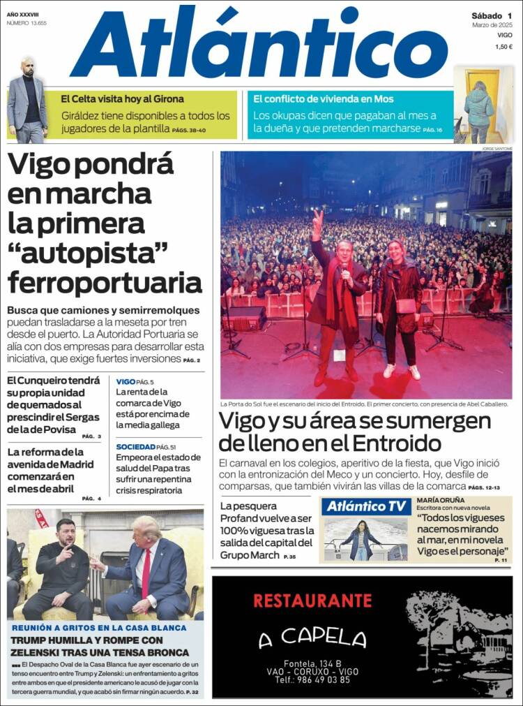 Portada de Atlántico Diario (España)