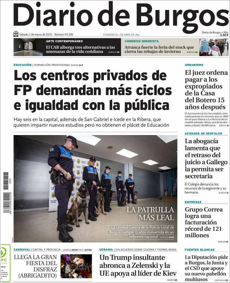 Portada de Diario de Burgos (España)