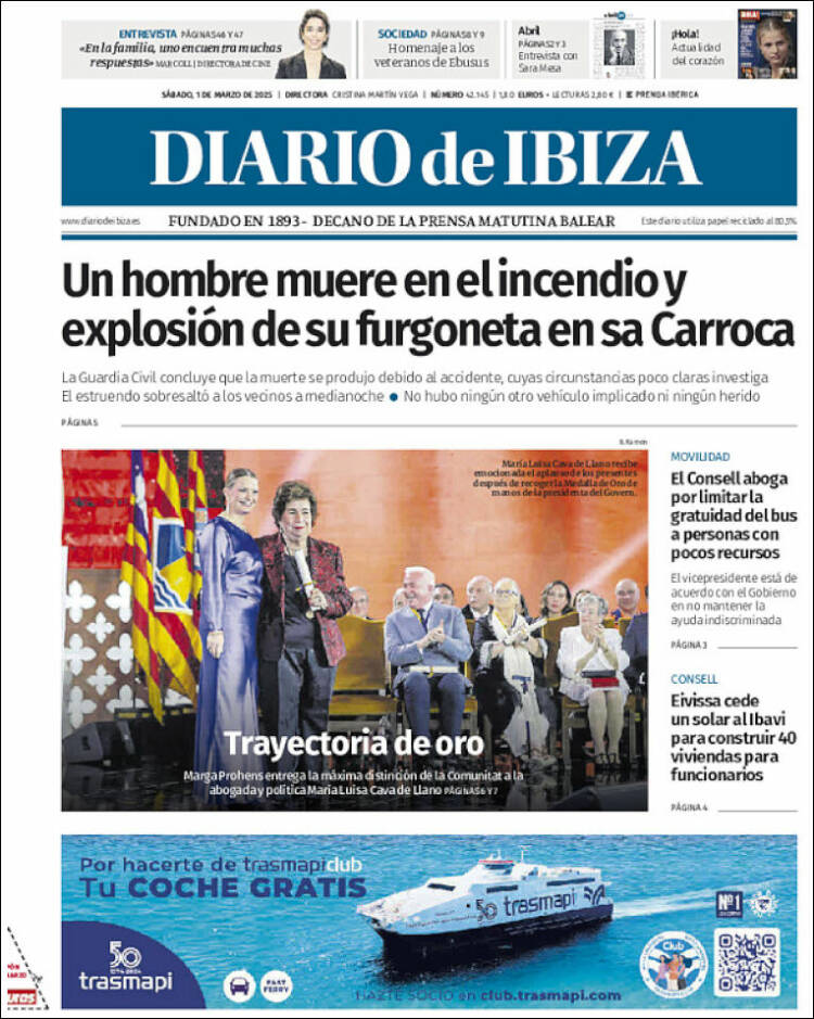 Portada de Diario de Ibiza (España)