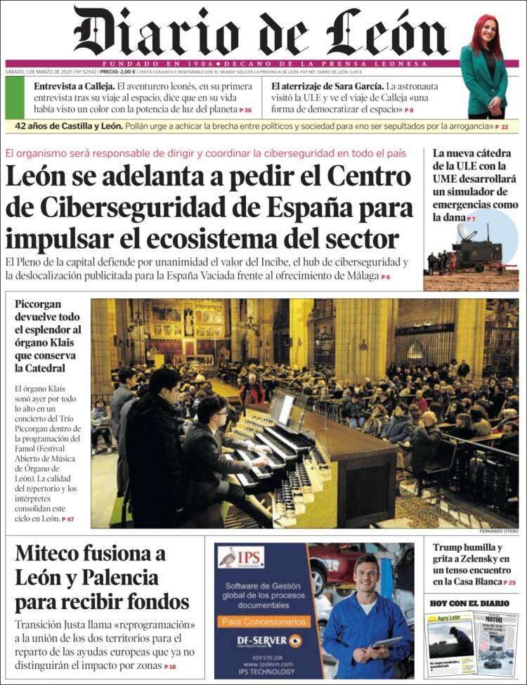 Portada de Diario de León (España)