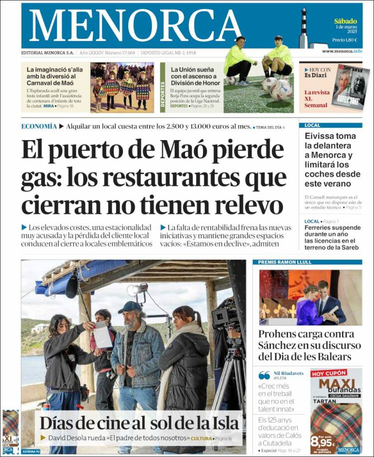 Portada de Menorca - Diario Insular (España)