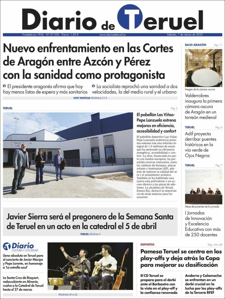 Portada de Diario de Teruel (España)