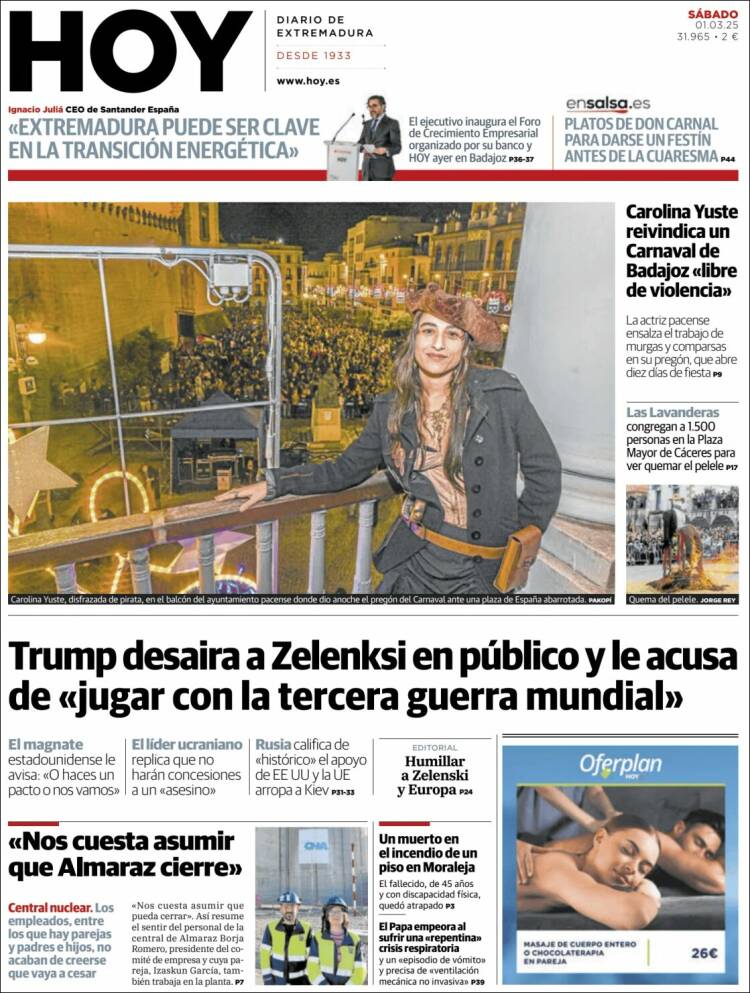 Portada de Hoy - Badajoz (España)