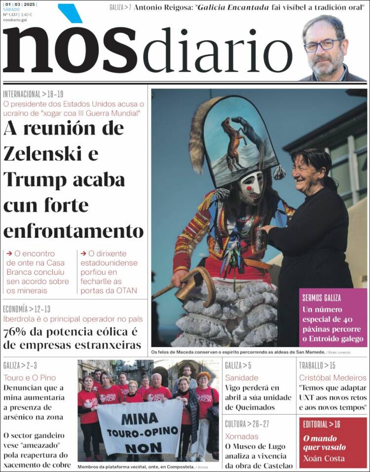 Portada de Nòs Diario (España)