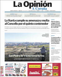 Portada de La Opinión de A Coruña (España)