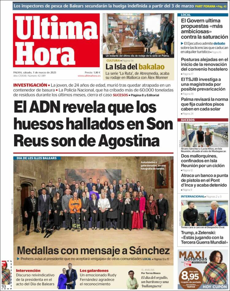 Portada de Última Hora (España)