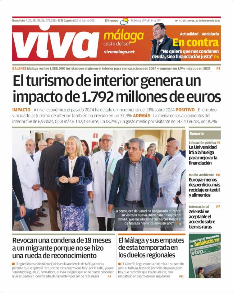 Portada de Viva Málaga (España)