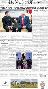 Portada de New York Times (USA)