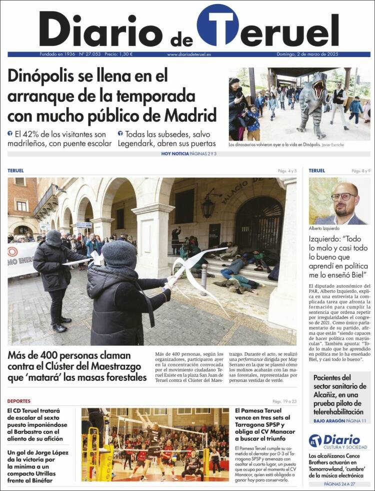 Portada de Diario de Teruel (España)