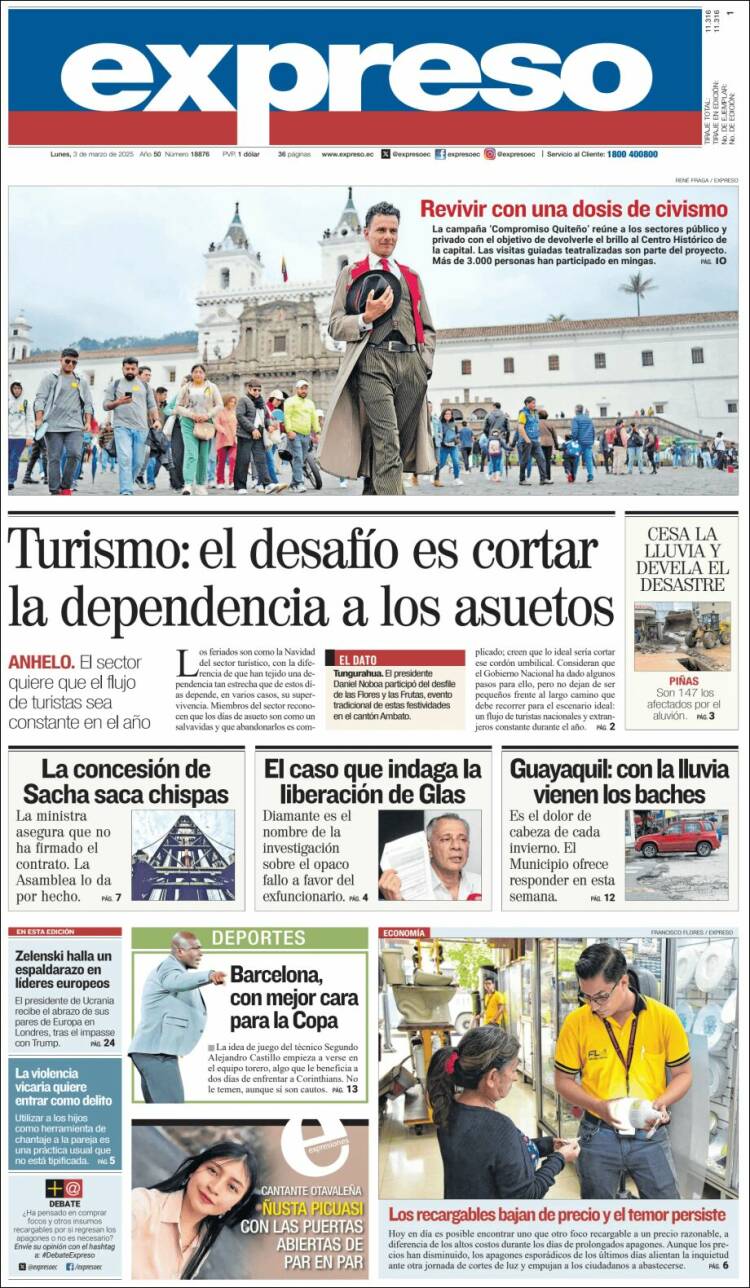 Portada de Expreso (Ecuador)