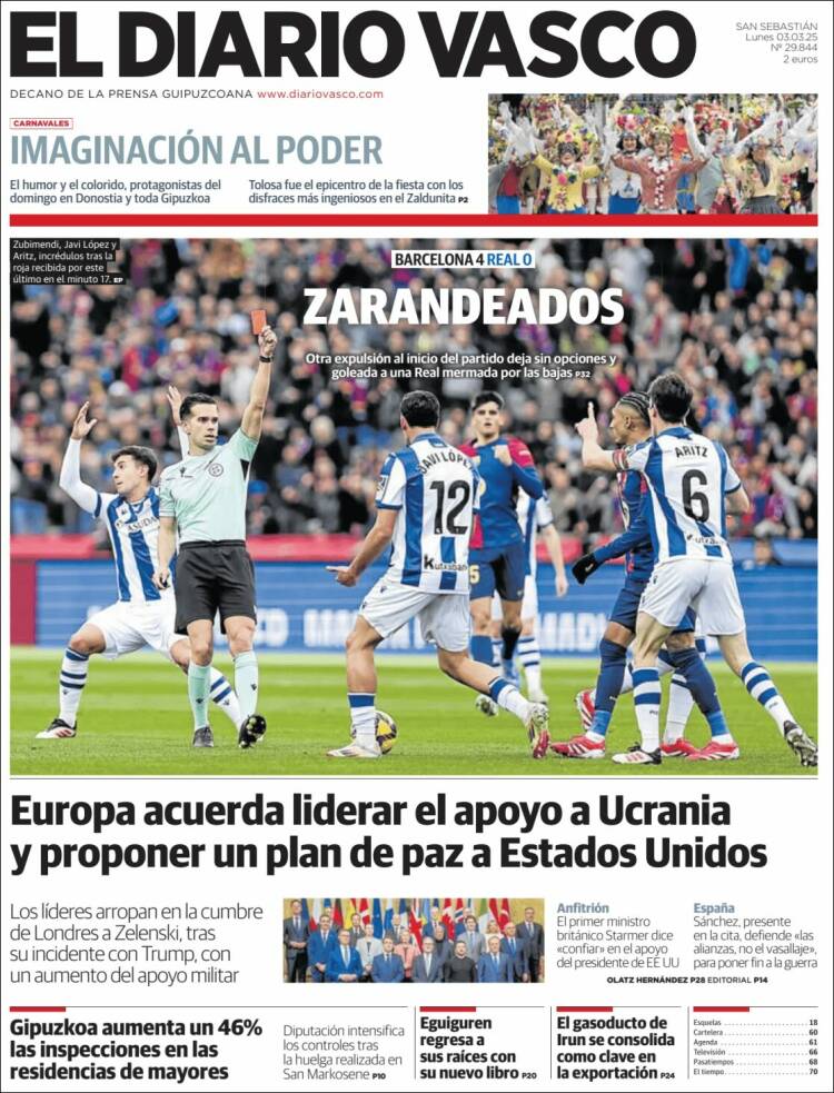 Portada de Diario Vasco (España)