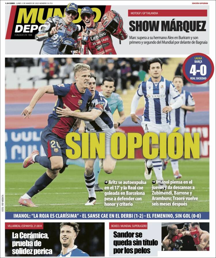 Portada de Mundo Deportivo Gipuzkoa (España)