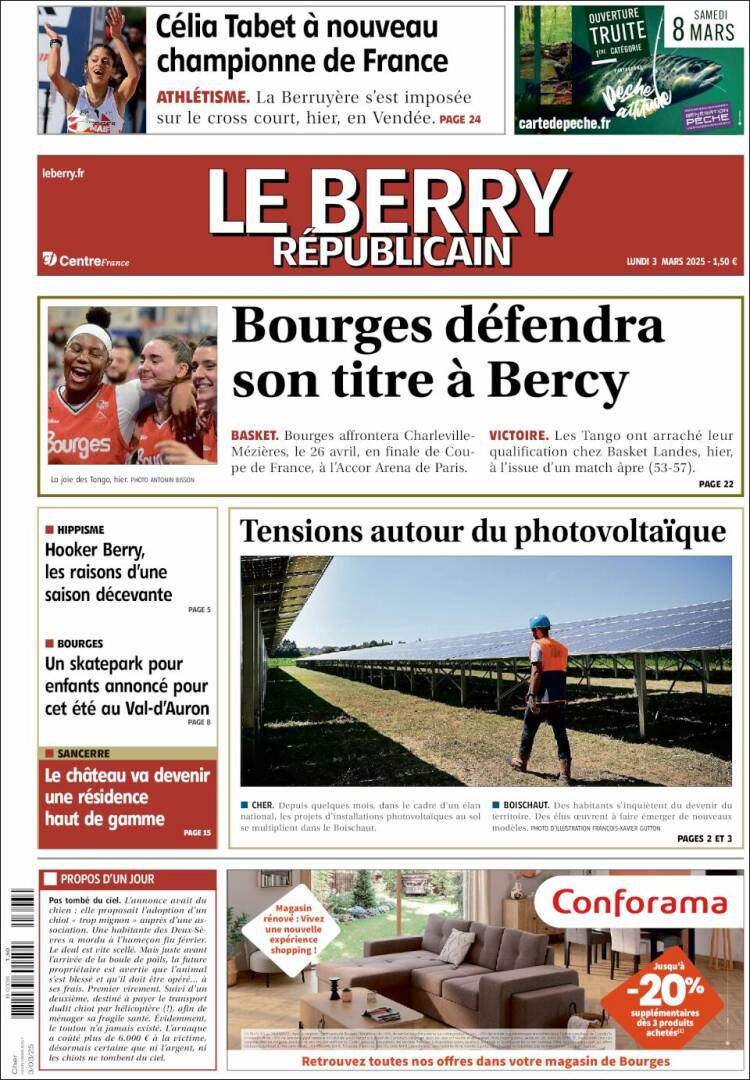 Portada de Berry Republicain (Francia)