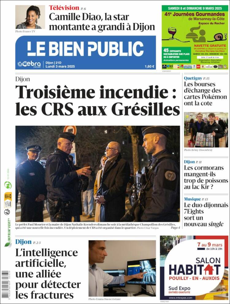 Portada de Le Bien Public (Francia)