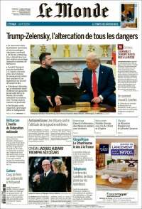 Portada de Le Monde (France)