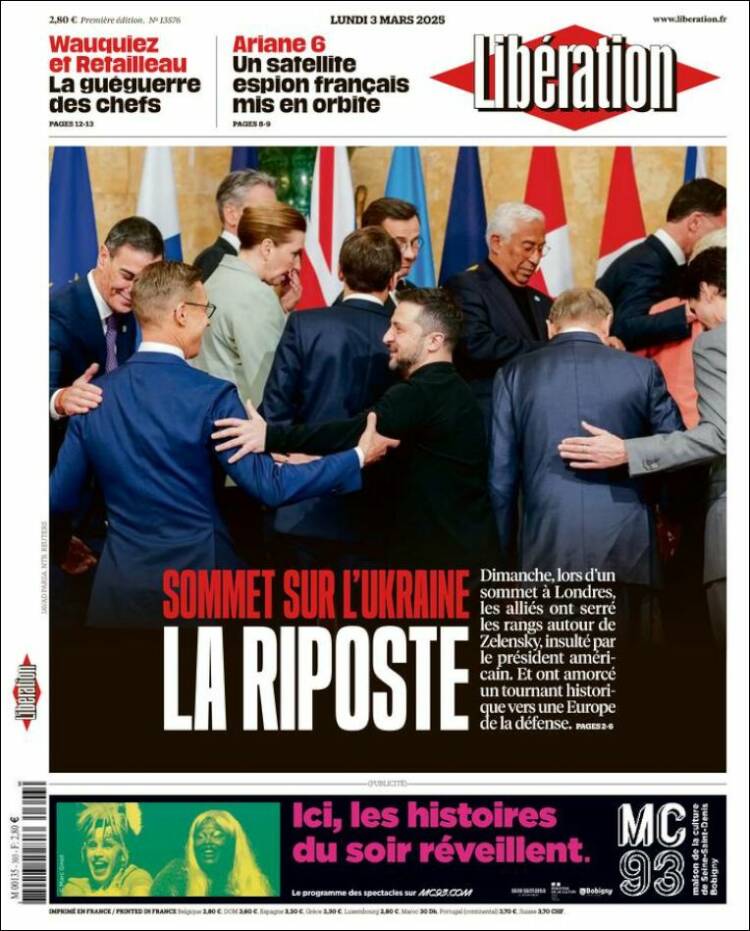 Portada de Libération (Francia)