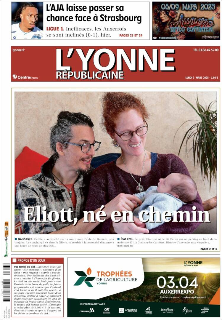 Portada de L'Yonne-Républicaine (Francia)