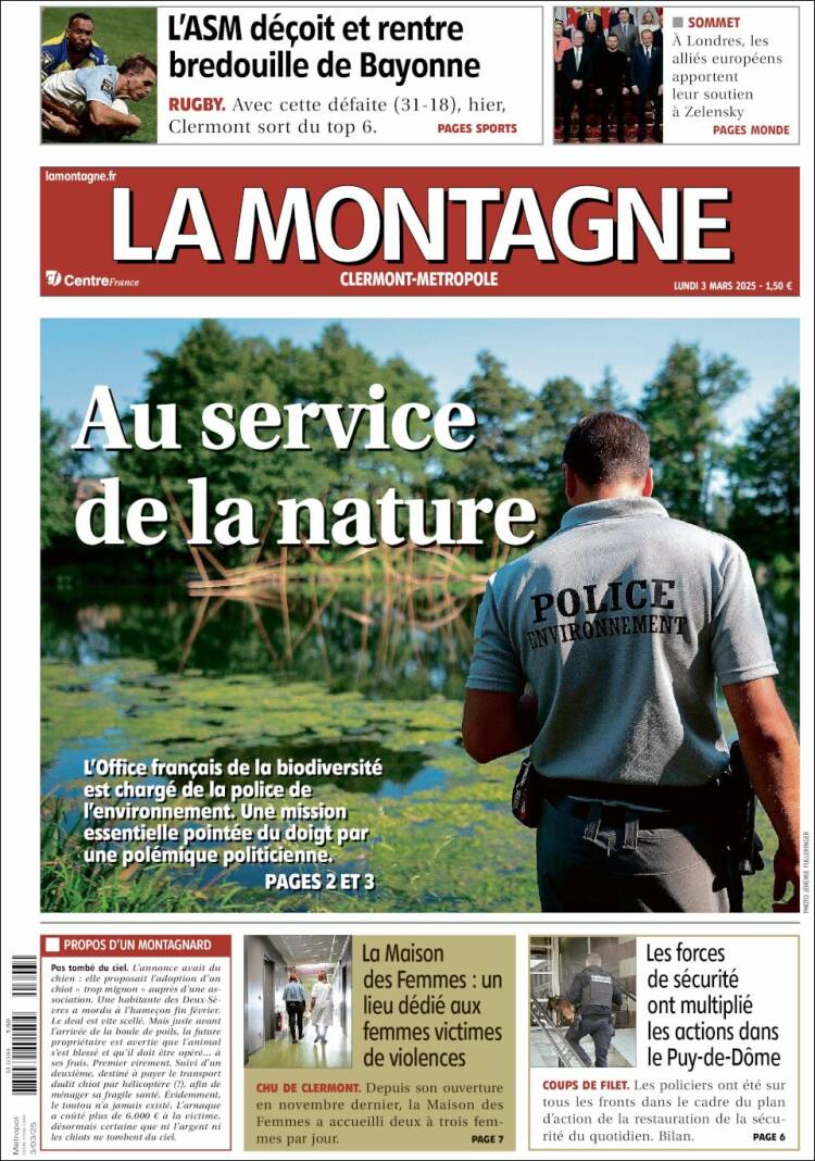 Portada de La Montagne (Francia)