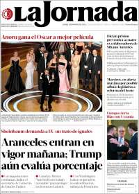 Portada de La Jornada (México)