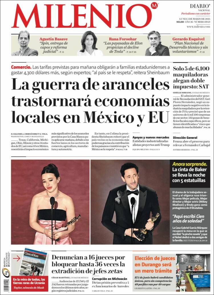 Portada de Milenio (México)