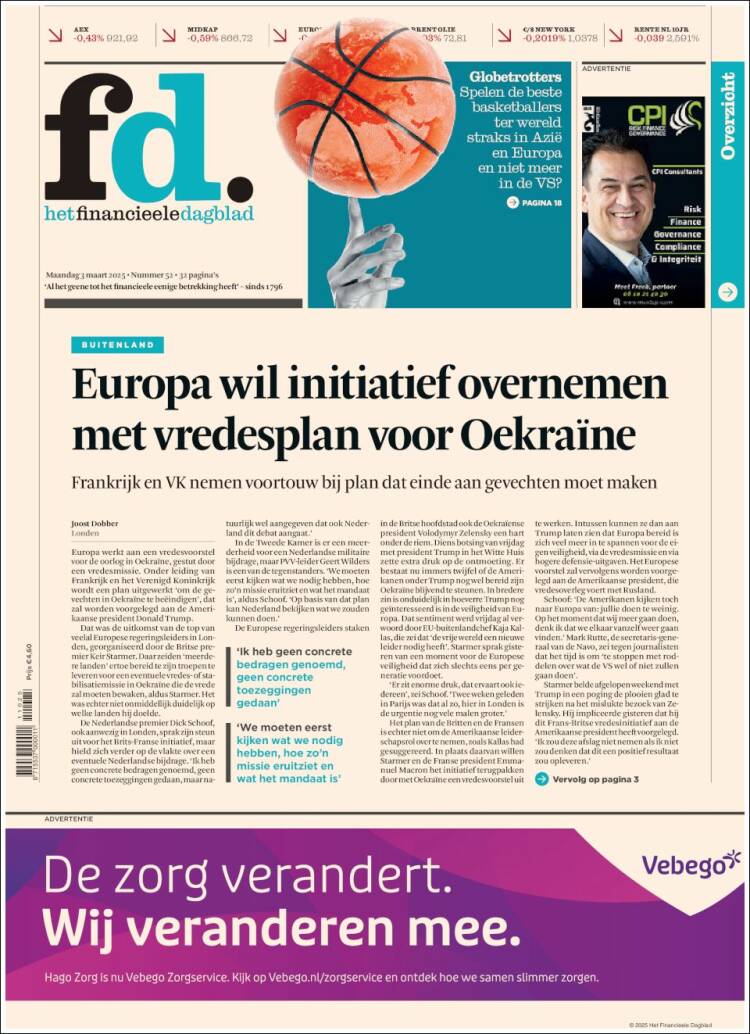 Portada de Het Financieele Dagblad (Pa&iacute;ses Bajos)