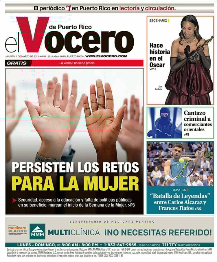 Portada de Vocero (Puerto Rico)