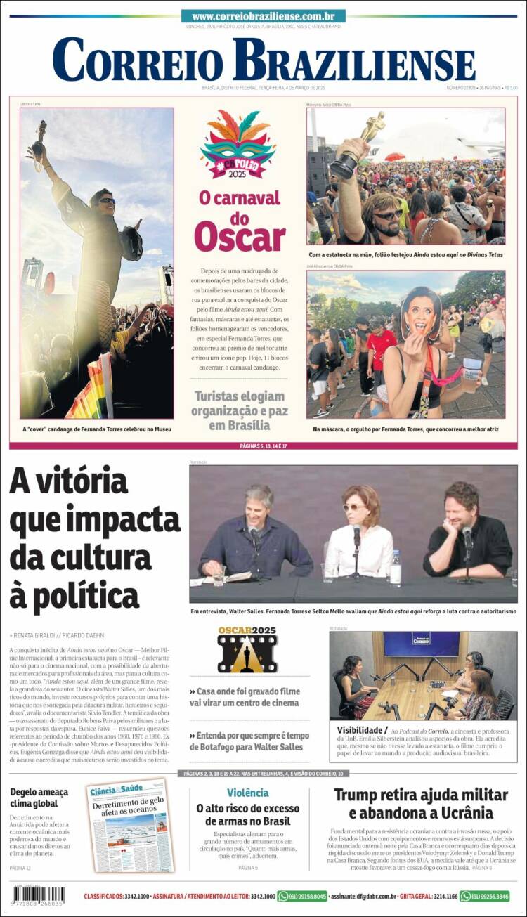 Portada de Correio Braziliense (Brasil)