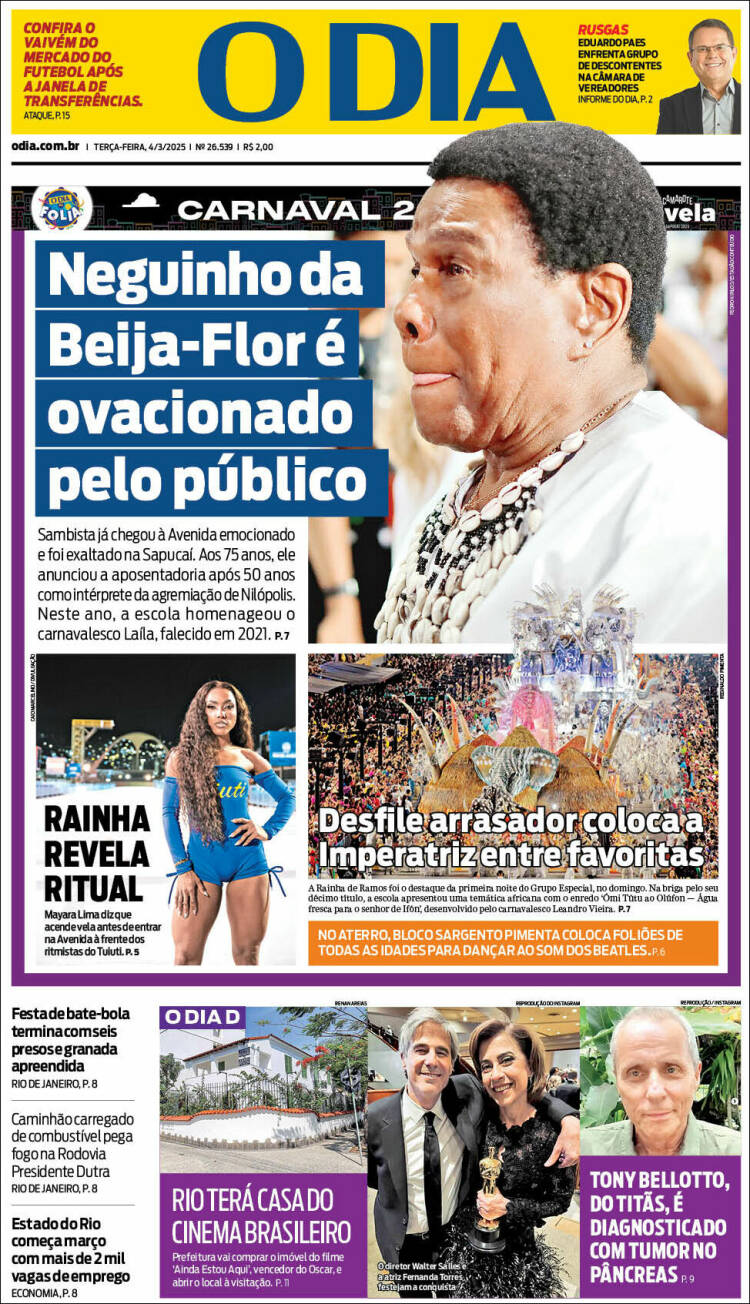 Portada de O Dia (Brasil)