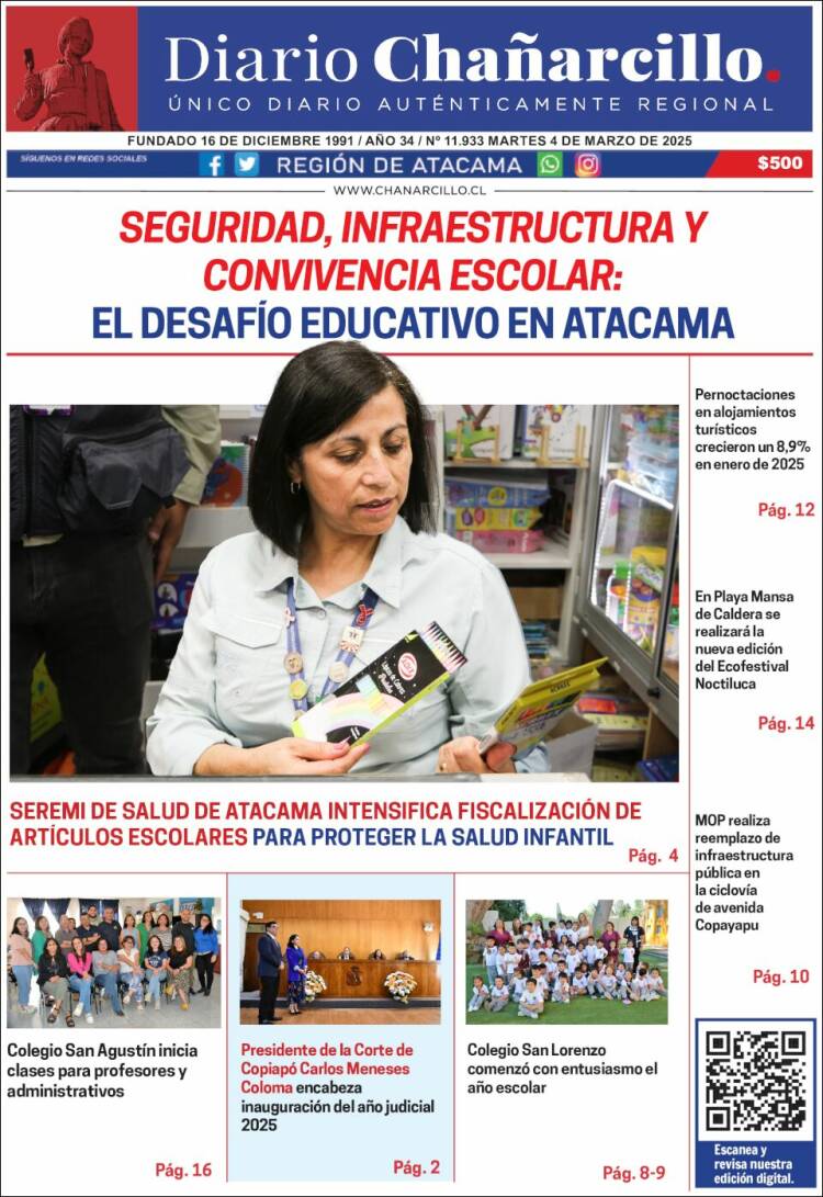 Portada de Diario Chañarcillo (Chile)