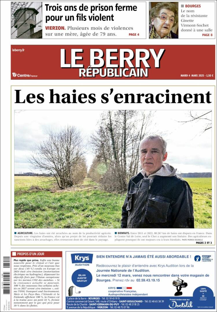 Portada de Berry Republicain (Francia)