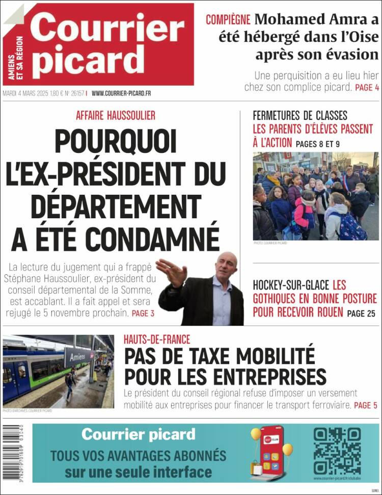 Portada de Courrier Picard (Francia)
