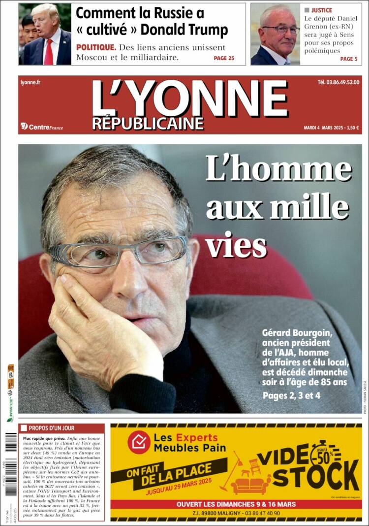 Portada de L'Yonne-Républicaine (Francia)