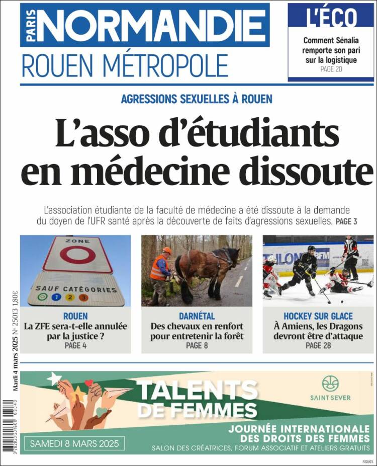 Portada de Paris Normandie (Francia)