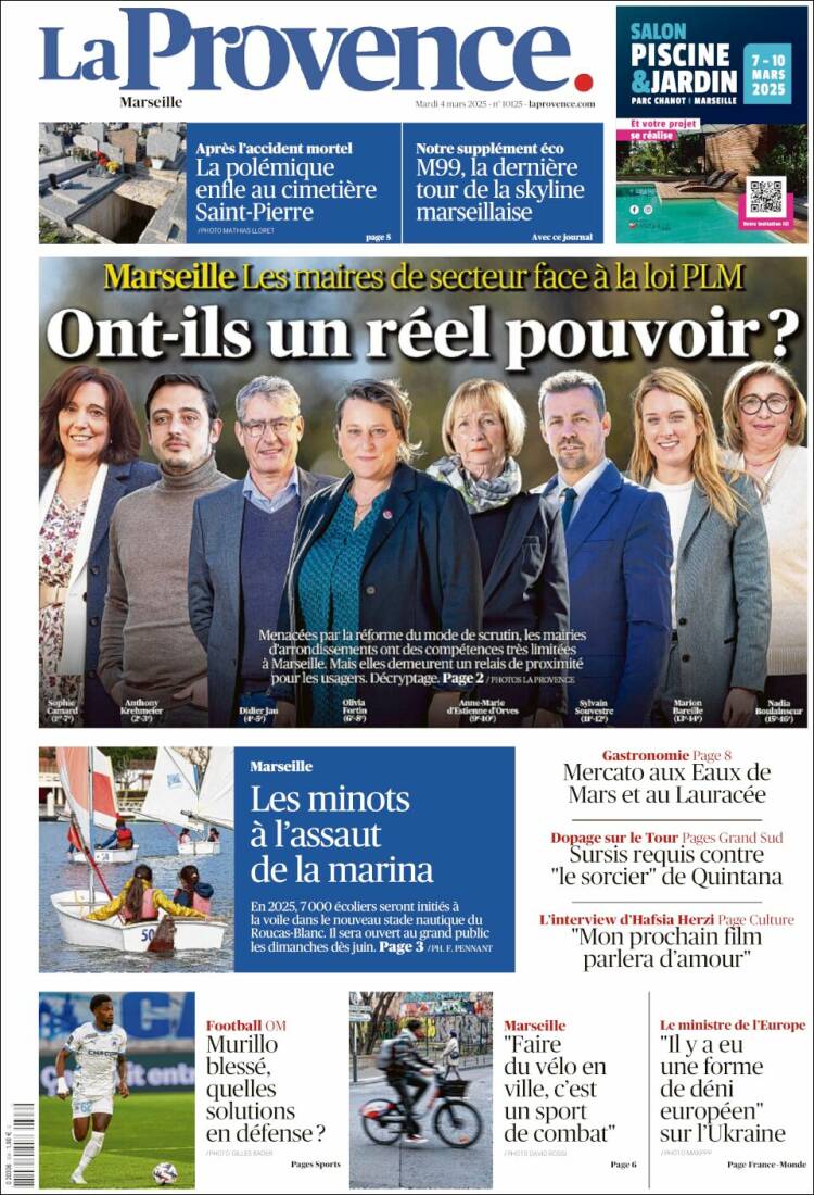 Portada de La Provence (Francia)