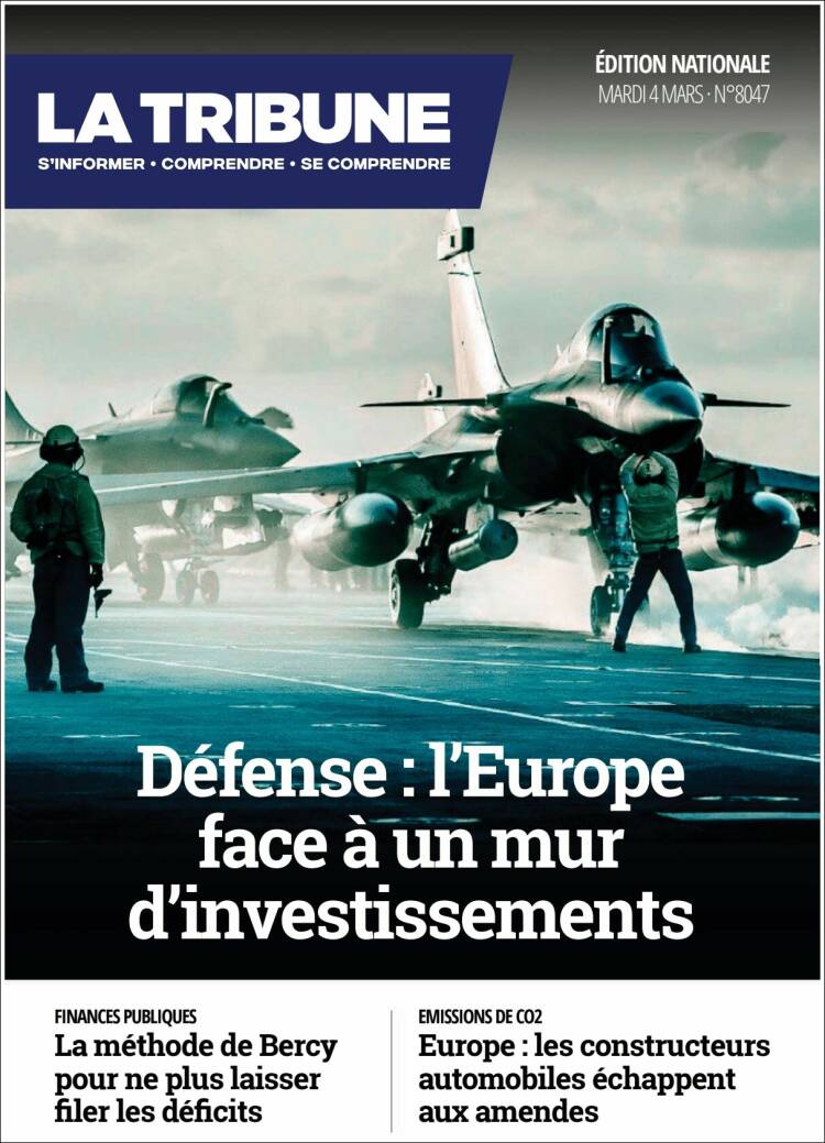 Portada de La Tribune (Francia)
