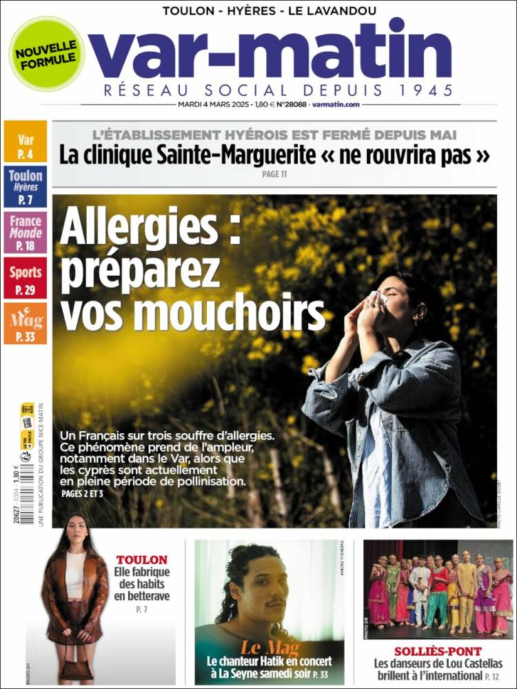 Portada de Var-Matin (Francia)