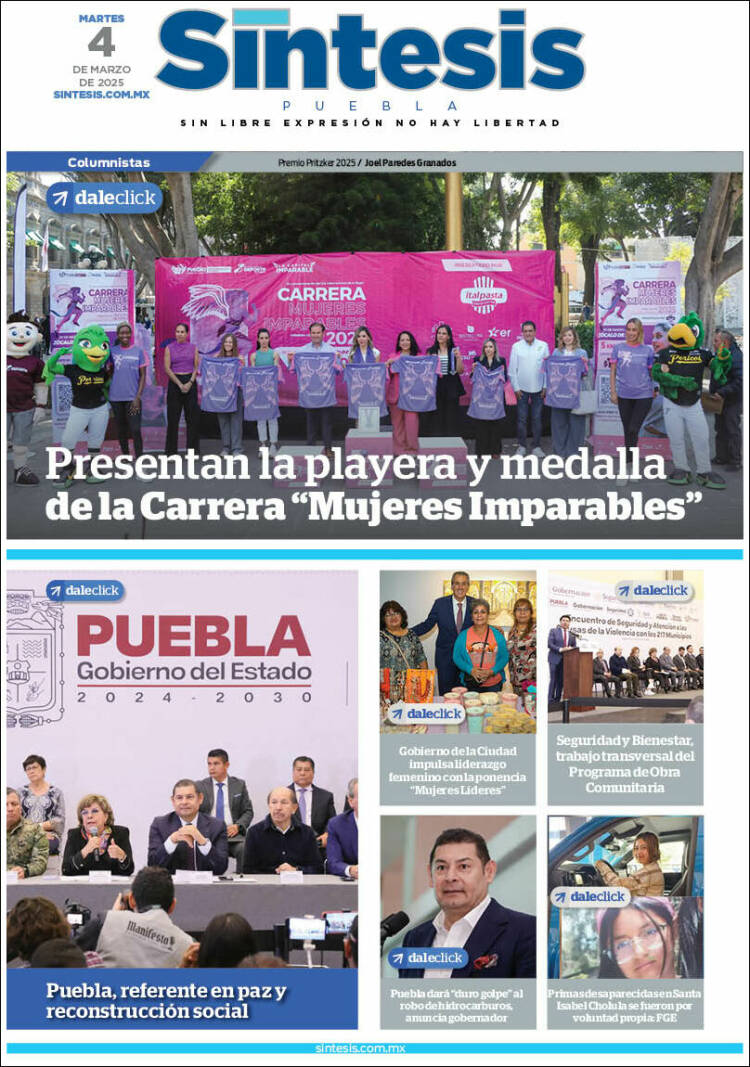 Portada de Síntesis - Puebla (M&eacute;xico)