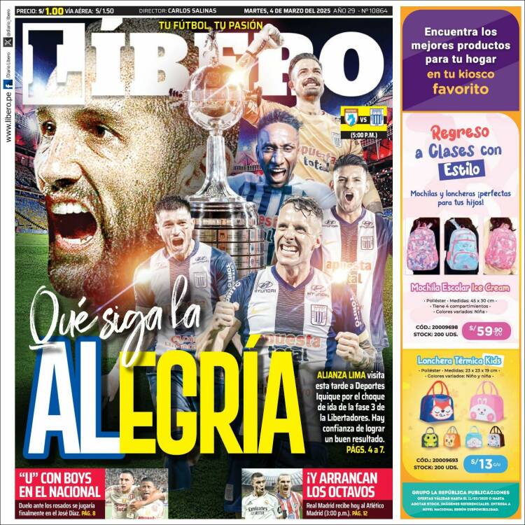 Portada de Líbero (Per&uacute;)