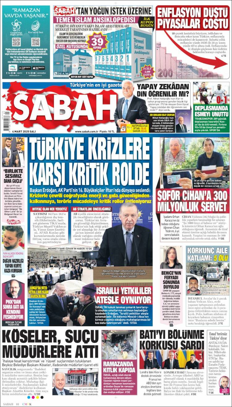 Portada de Sabah (Turqu&iacute;a)