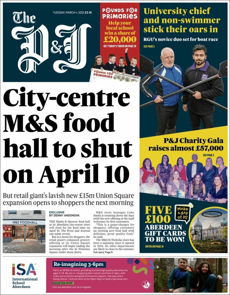 Portada de The Press and Journal (United Kingdom)